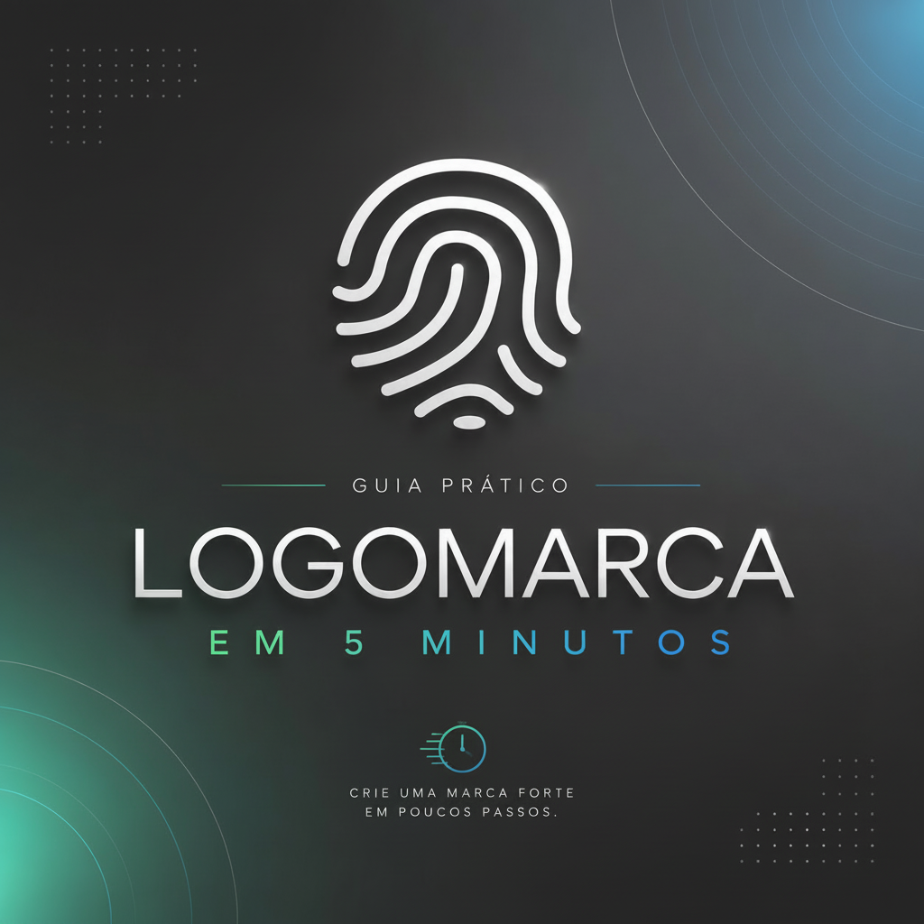 Mockup da cartilha Como Criar Sua Logomarca com IA