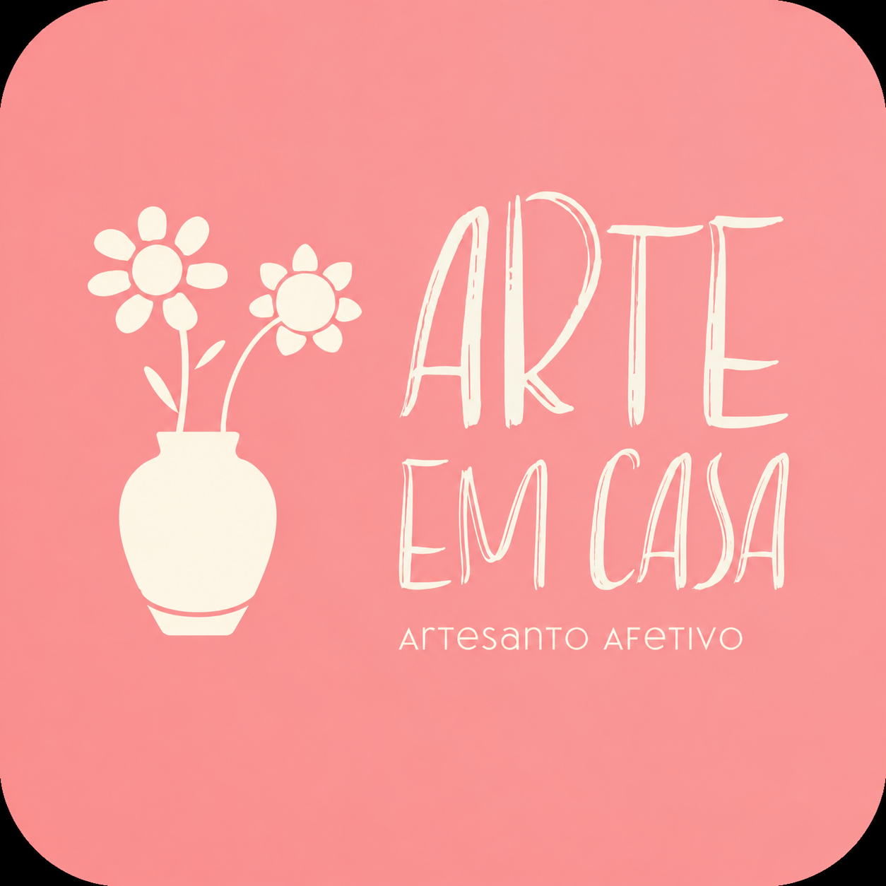 Logomarca Arte em Casa criada com IA