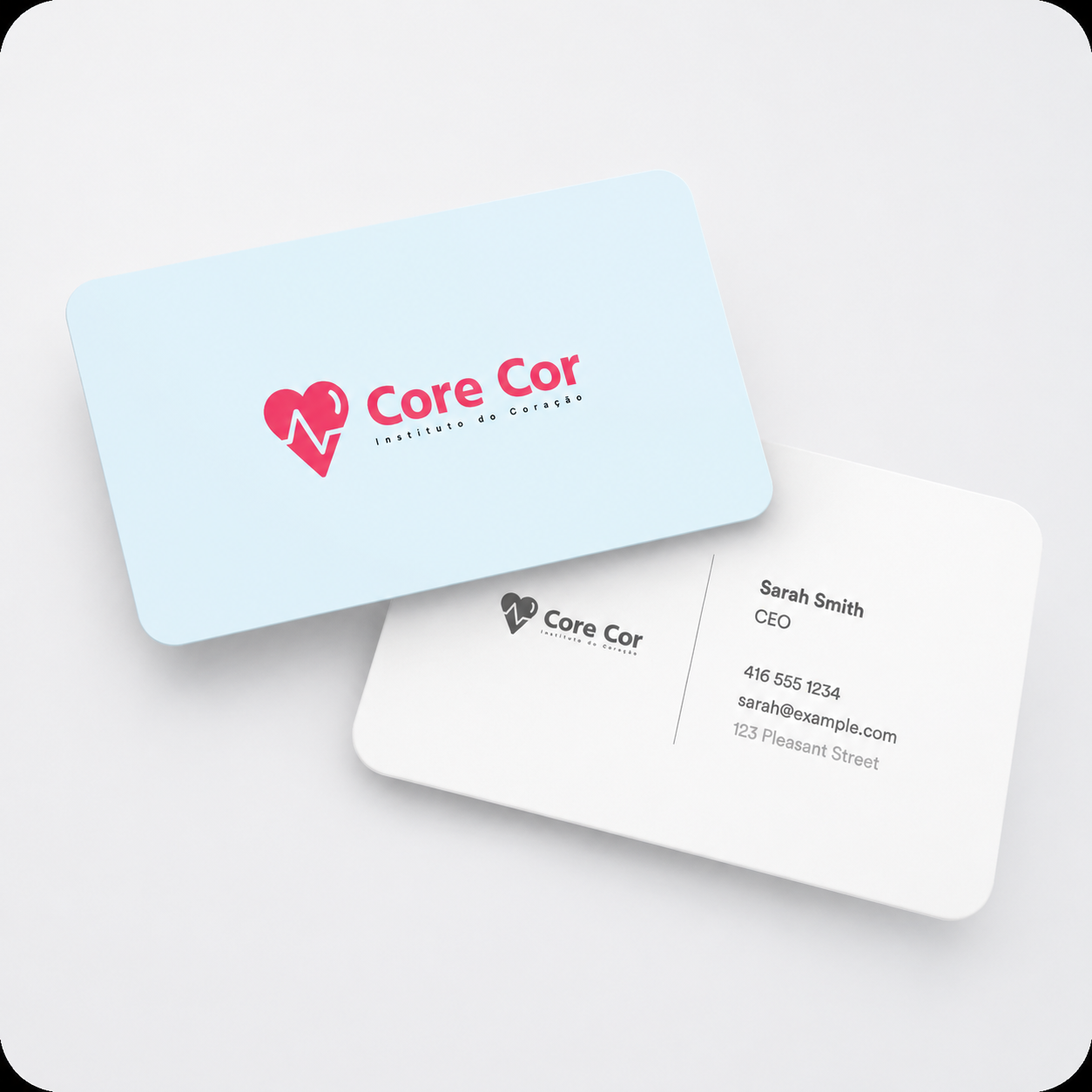 Cartões de visita Core Cor criados com IA