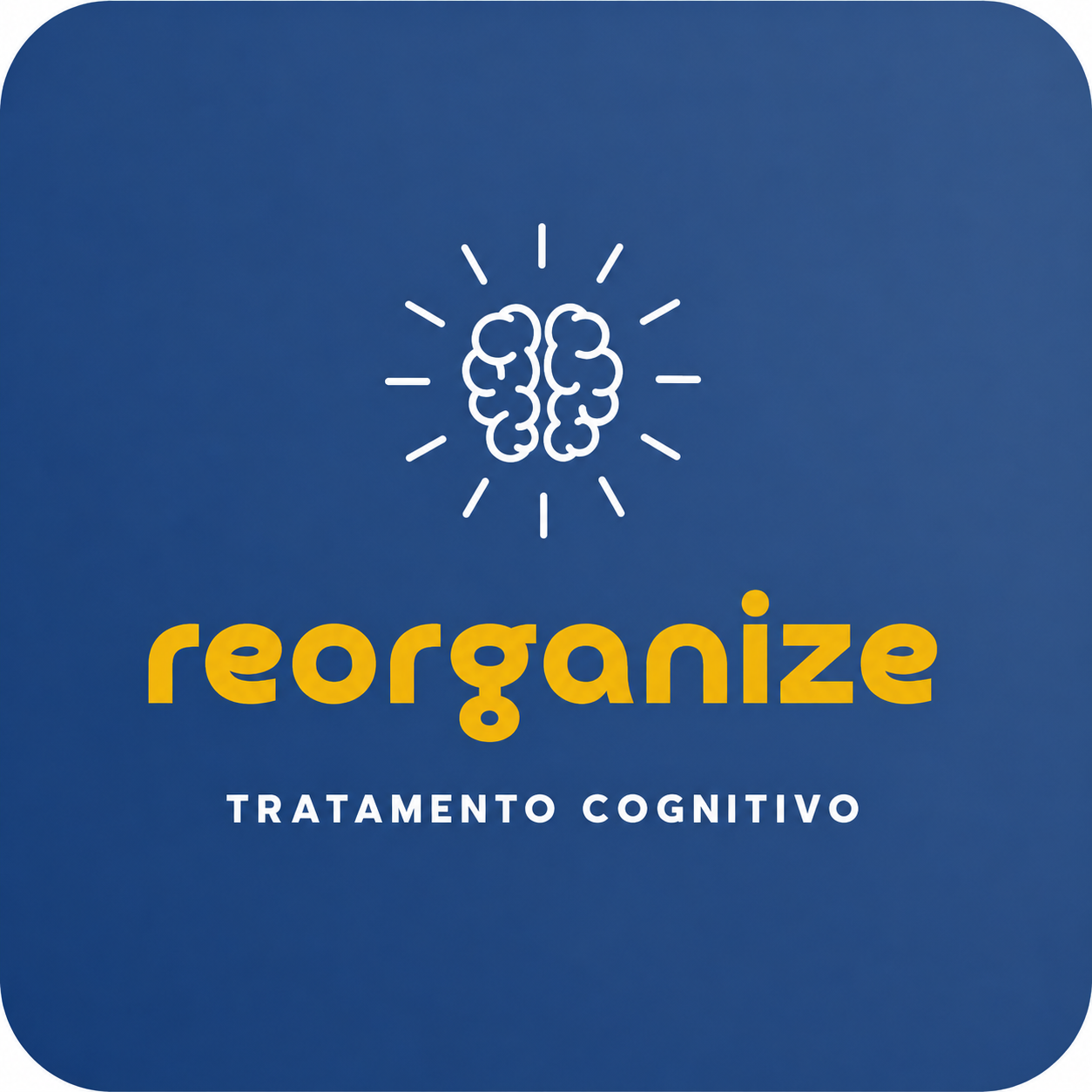 Logomarca Reorganize Tratamento Cognitivo criada com IA